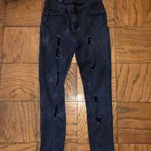 VIGOSS Womens black ripped jeans 30/29